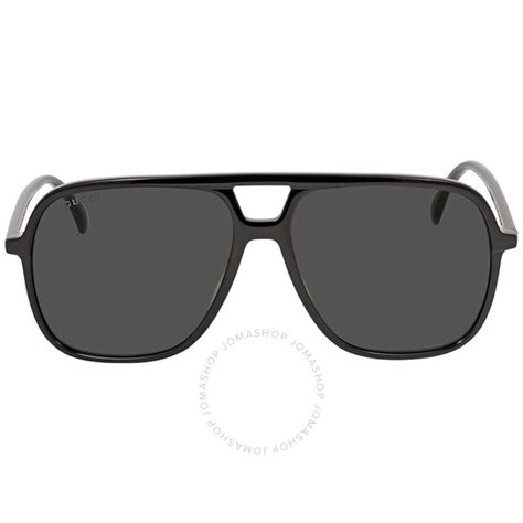 Gucci Grey Navigator Men's Sunglasses GG0545S .